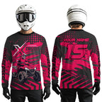 Custom Pink Off-Road Quad Bike Shirt Extreme ATV Motocross Shirts +