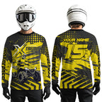 Custom Yellow Off-Road Quad Bike Shirt Extreme ATV Motocross Shirts +