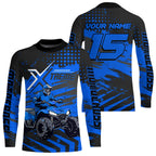 Custom Blue Off-Road Quad Bike Shirt Extreme ATV Motocross Shirts +