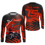 Custom Red Off-Road Quad Bike Shirt Extreme ATV Motocross Shirts +