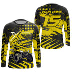 Custom Yellow Off-Road Quad Bike Shirt Extreme ATV Motocross Shirts +