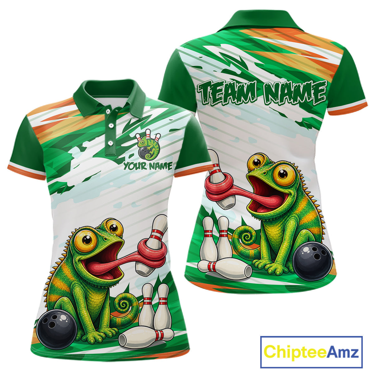 Custom Funny Chameleon Bowling Jersey Bowling Team Shirts Bowling League