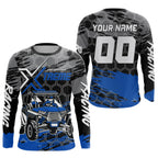 Custom Blue UTV Off-Road UTV Motocross Racing Shirt Side by Side UTV Off-Road Shirts +