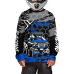 Custom Blue UTV Off-Road UTV Motocross Racing Shirt Side by Side UTV Off-Road Shirts +