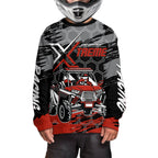 Custom Red UTV Off-Road UTV Motocross Racing Shirt Side by Side UTV Off-Road Shirts +