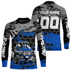 Custom Blue UTV Off-Road UTV Motocross Racing Shirt Side by Side UTV Off-Road Shirts +
