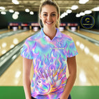 Custom Holographic Flame Bowling Shirts, Bowling Team Jersey Bowling Tournament