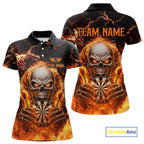 Custom Flame Skull Darts Shirt Darts Team Jerseys Dartboard Shirt Dart League