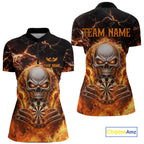 Custom Flame Skull Darts Shirt Darts Team Jerseys Dartboard Shirt Dart League