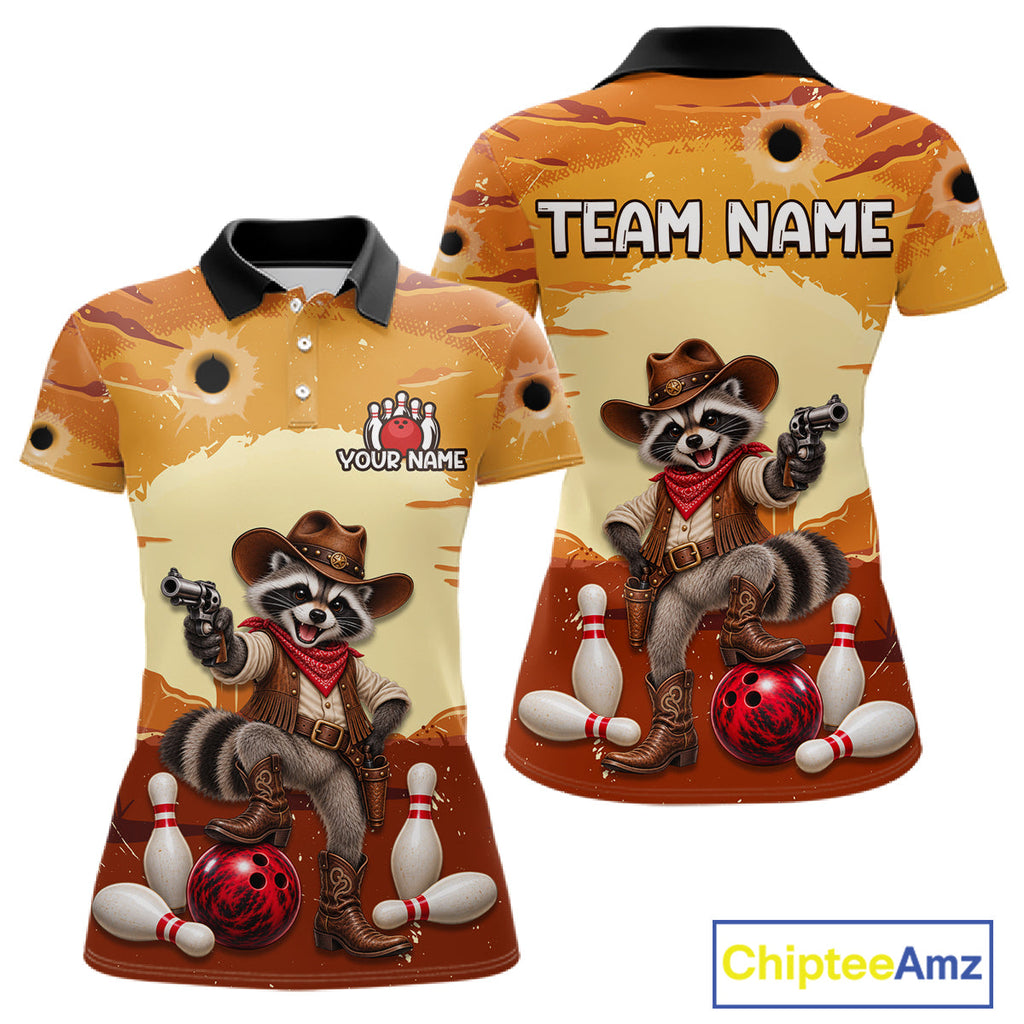 Custom Cowboy Raccoon Bowling Shirts Bowling Team Jerseys Bowling for Bowlers
