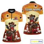 Custom Cowboy Raccoon Bowling Shirts Bowling Team Jerseys Bowling for Bowlers