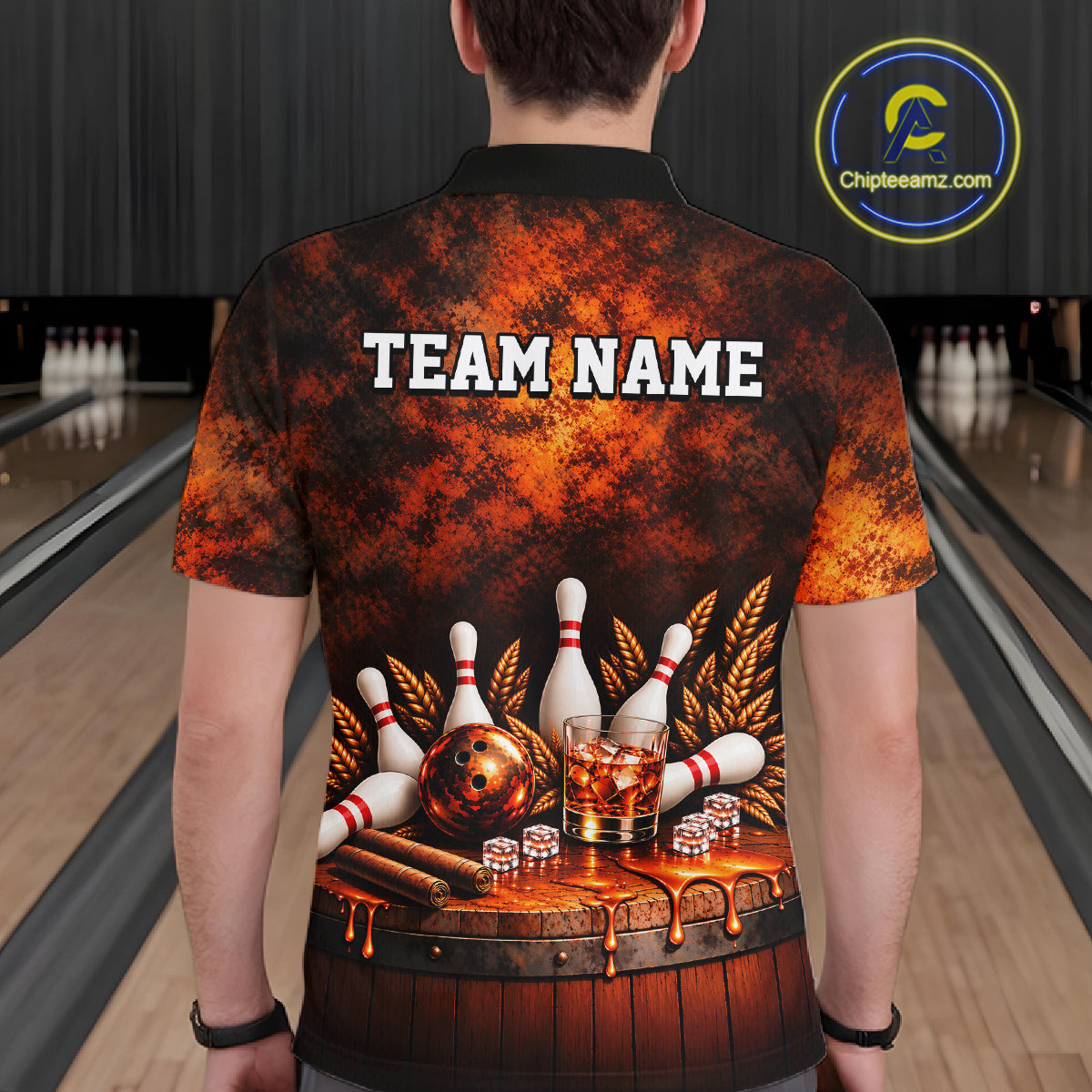 Custom Bourbon Bowling Shirts Funny Bowling Team Jersey Bowling Polo & 1/4 Zip