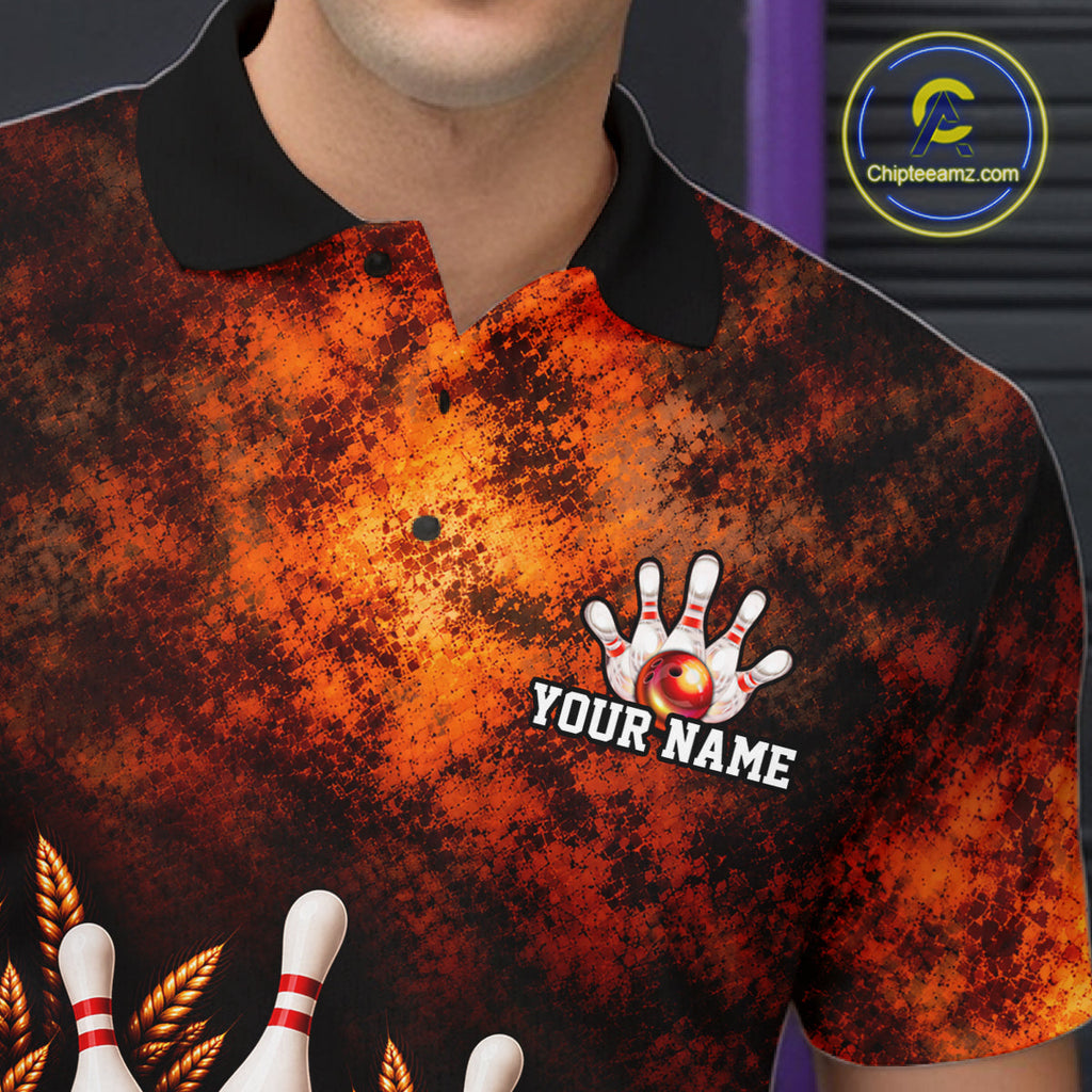 Custom Bourbon Bowling Shirts Funny Bowling Team Jersey Bowling Polo & 1/4 Zip