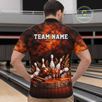 Custom Bourbon Bowling Shirts Funny Bowling Team Jersey Bowling Polo & 1/4 Zip