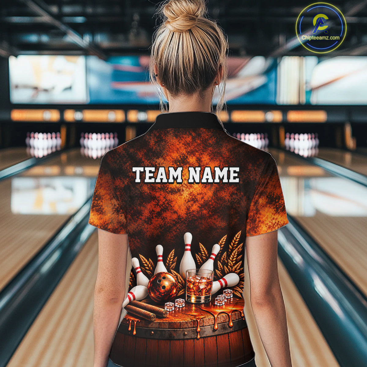 Custom Bourbon Bowling Shirts Funny Bowling Team Jersey Bowling Polo & 1/4 Zip