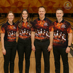 Custom Bourbon Bowling Shirts Funny Bowling Team Jersey Bowling Polo & 1/4 Zip