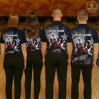 Custom Silver Smoke Texas Flag Bowling Team Shirts Bowling Jersey Bowling League