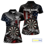 Custom Sliver Smoke American Flag Darts Shirt Darts Team Jerseys Dartboard Shirt