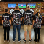 Custom Sliver Smoke American Flag Darts Shirt Darts Team Jerseys Dartboard Shirt