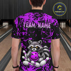 Funny Raccoon Bowling Shirt, Personalized Raccoon Bowling Team Jersey, Bowling League