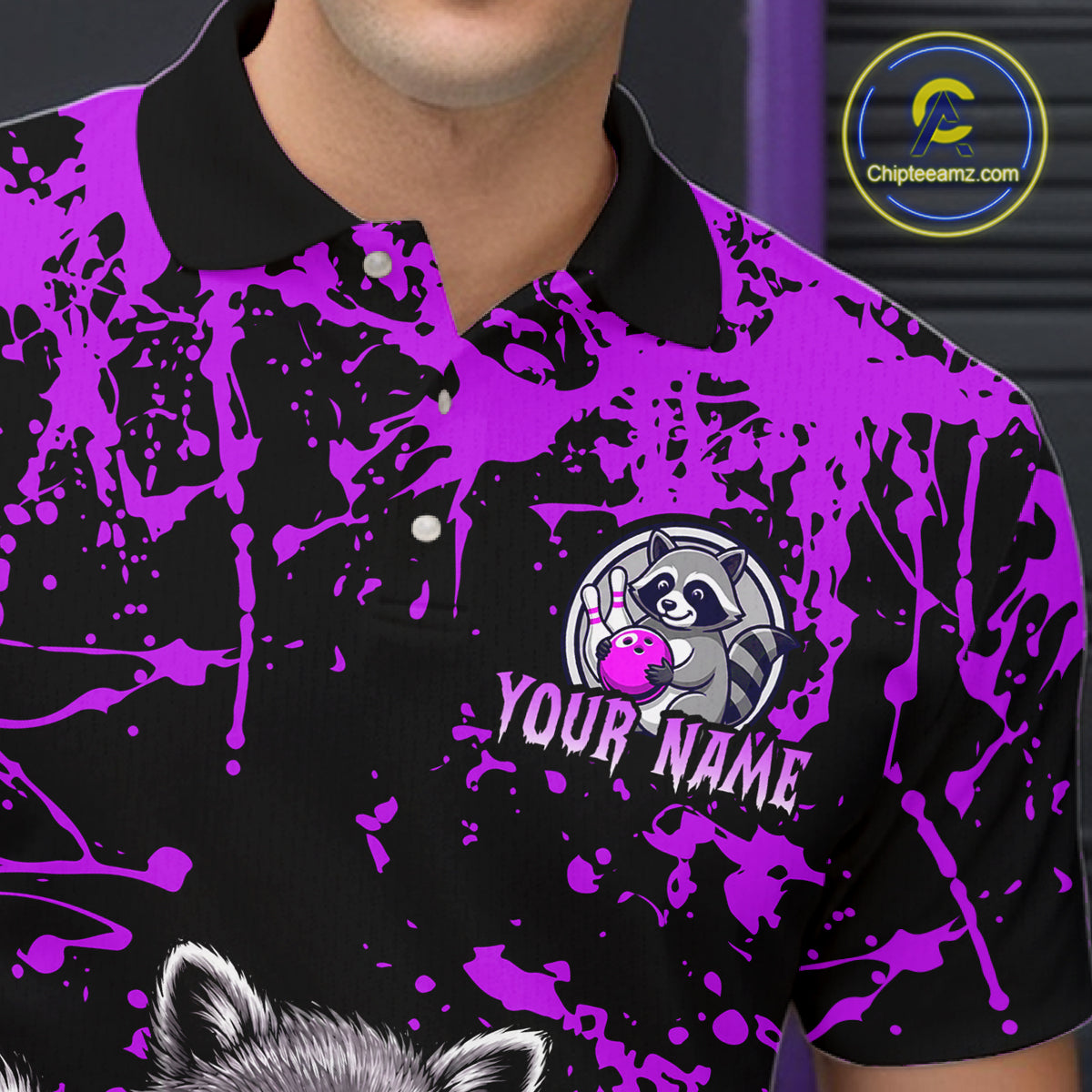 Funny Raccoon Bowling Shirt, Personalized Raccoon Bowling Team Jersey, Bowling League
