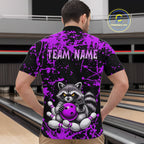 Funny Raccoon Bowling Shirt, Personalized Raccoon Bowling Team Jersey, Bowling League