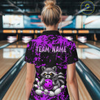 Funny Raccoon Bowling Shirt, Personalized Raccoon Bowling Team Jersey, Bowling League
