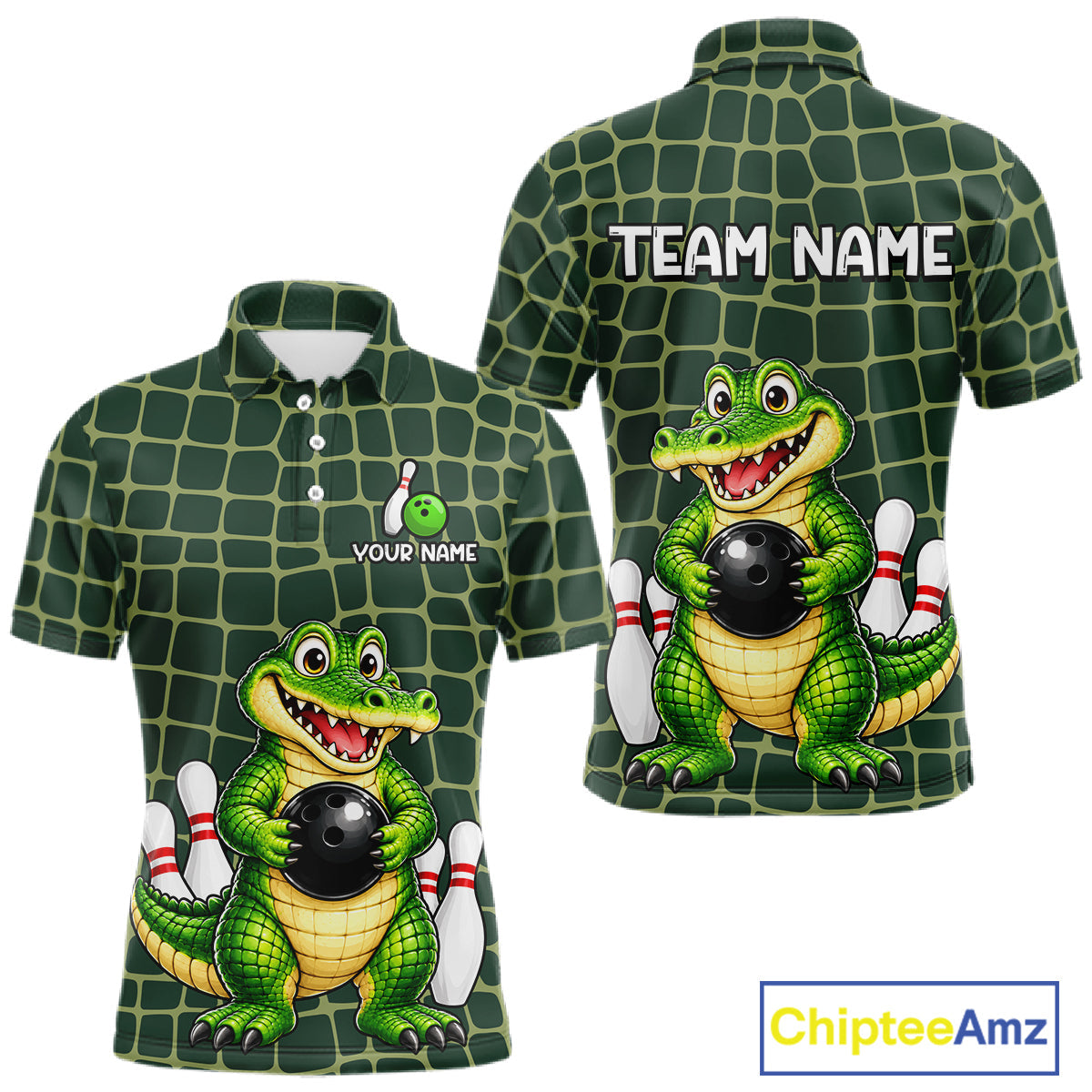 Custom Funny Alligator Bowling Team Shirts Bowling Jersey Bowling Outfit Shirts