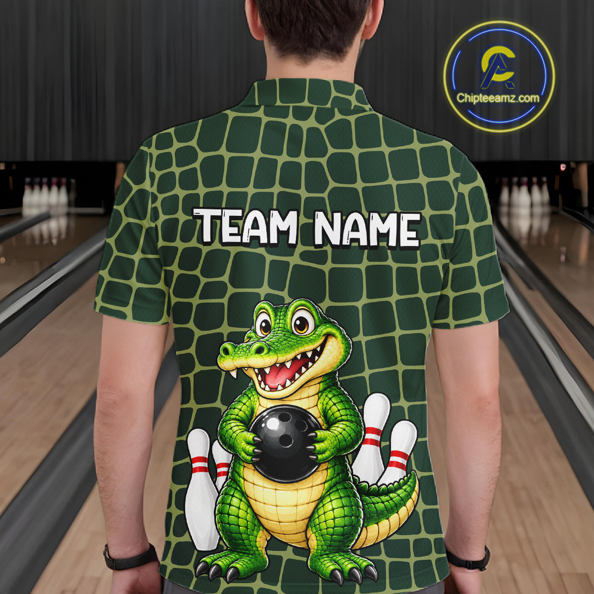 Custom Funny Alligator Bowling Team Shirts Bowling Jersey Bowling Outfit Shirts