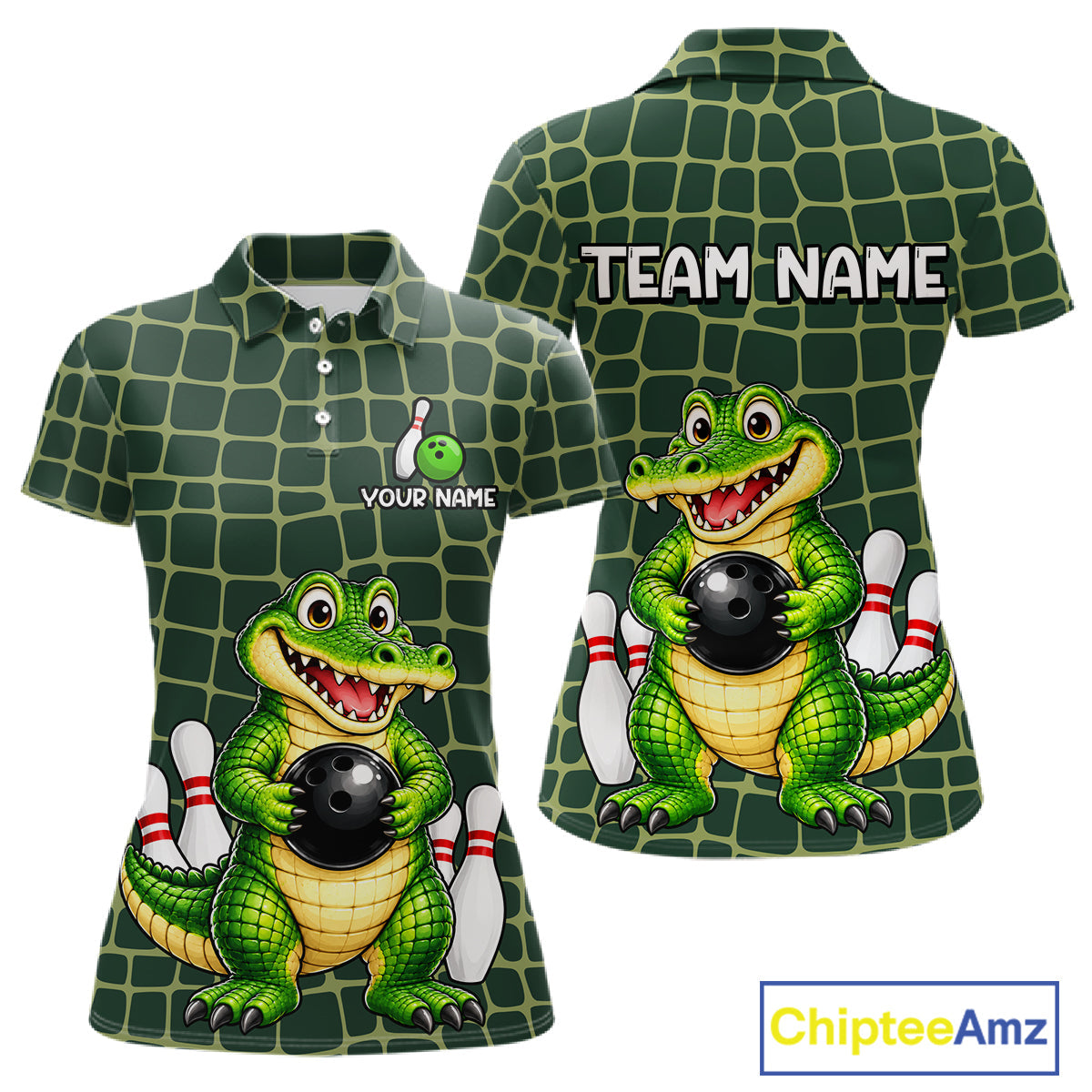 Custom Funny Alligator Bowling Team Shirts Bowling Jersey Bowling Outfit Shirts
