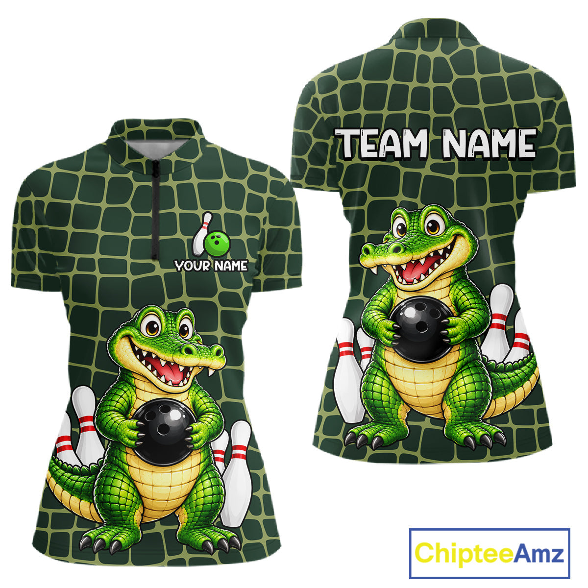 Custom Funny Alligator Bowling Team Shirts Bowling Jersey Bowling Outfit Shirts