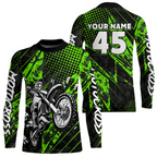 Custom Green Motocross Jersey Racing Motocycle Shirts +