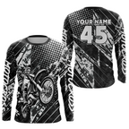 Custom Black Motocross Jersey Racing Motocycle Shirts +