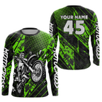 Custom Green Motocross Jersey Racing Motocycle Shirts +