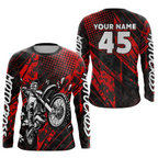 Custom Red Motocross Jersey Racing Motocycle Shirts +