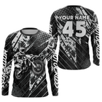 Custom Black Motocross Jersey Adult Dirt Bike Off-Road Shirt Motorcycle Shirt Upf30+