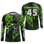 Custom Green Motocross Jersey Adult Dirt Bike Off-Road Shirt Motorcycle Shirt Upf30+