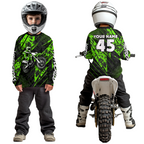 Custom Green Motocross Jersey Adult Dirt Bike Off-Road Shirt Motorcycle Shirt Upf30+