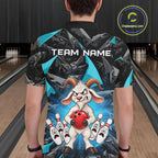 Custom Turquoise Funny Goat Bowling Team Shirts Bowling Jerseys Bowling League with Team