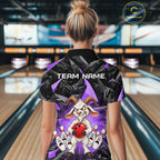 Custom Purple Funny Goat Bowling Team Shirts Bowling Jerseys Bowling League with Team