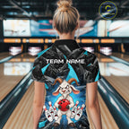 Custom Turquoise Funny Goat Bowling Team Shirts Bowling Jerseys Bowling League with Team