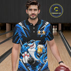Custom Funny Beer Shark Bowling Shirts, Bowling Team Jersey Bowling Tournament