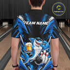 Custom Funny Beer Shark Bowling Shirts, Bowling Team Jersey Bowling Tournament