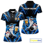 Custom Funny Beer Shark Bowling Shirts, Bowling Team Jersey Bowling Tournament