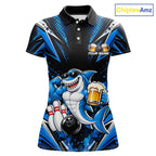 Custom Funny Beer Shark Bowling Shirts, Bowling Team Jersey Bowling Tournament