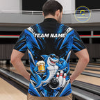Custom Funny Beer Shark Bowling Shirts, Bowling Team Jersey Bowling Tournament