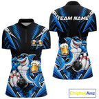 Custom Funny Beer Shark Bowling Shirts, Bowling Team Jersey Bowling Tournament