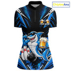 Custom Funny Beer Shark Bowling Shirts, Bowling Team Jersey Bowling Tournament