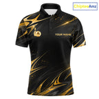 Personalized Black Gold Bowling Jersey Bowling Team Shirts Bowling Tournament