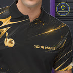 Personalized Black Gold Bowling Jersey Bowling Team Shirts Bowling Tournament